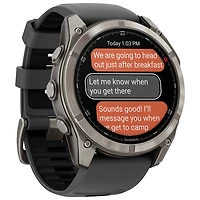 Garmin fēnix 8 Pro 51mm Sapphire AMOLED LTE + GPS Multisport Smartwatch - Titanium/Graphite/Black