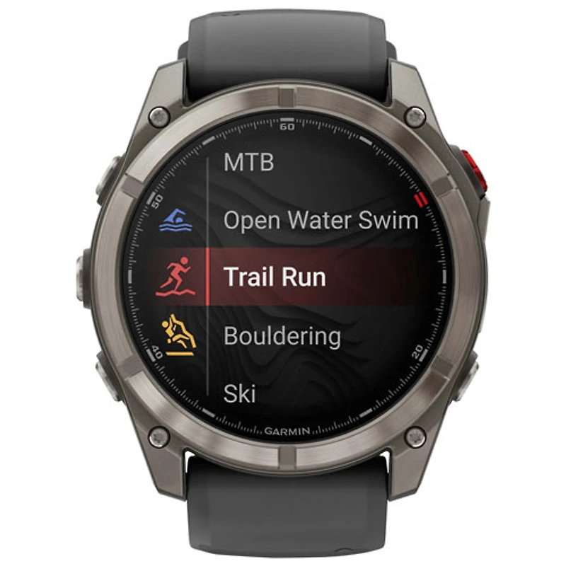 Garmin fēnix 8 Pro 51mm Sapphire AMOLED LTE + GPS Multisport Smartwatch - Titanium/Graphite/Black