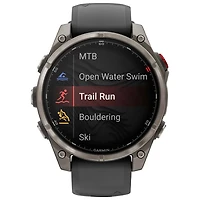 Garmin fēnix 8 Pro 47mm Sapphire AMOLED LTE + GPS Multisport Smartwatch - Titanium/Graphite/Black