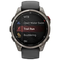 Garmin fēnix 8 Pro 51mm Sapphire AMOLED LTE + GPS Multisport Smartwatch - Titanium/Black/Pebble Grey