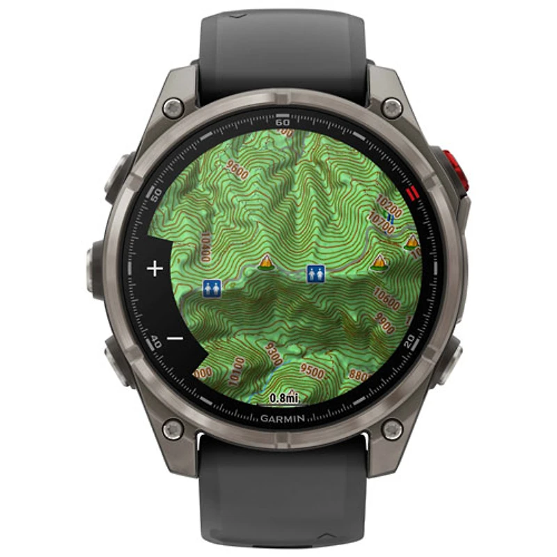 Garmin fēnix 8 Pro 51mm Sapphire AMOLED LTE + GPS Multisport Smartwatch - Titanium/Black/Pebble Grey