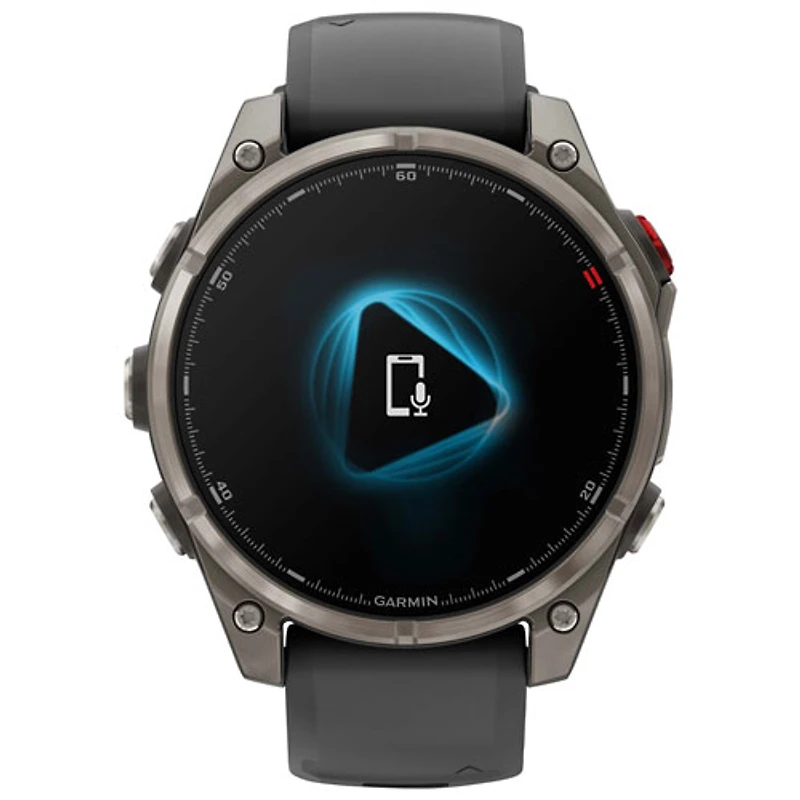 Garmin fēnix 8 Pro 51mm Sapphire AMOLED LTE + GPS Multisport Smartwatch - Titanium/Black/Pebble Grey