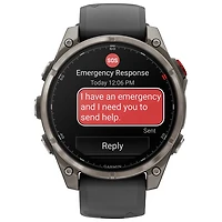 Garmin fēnix 8 Pro 47mm Sapphire AMOLED LTE + GPS Multisport Smartwatch - Titanium/Black/Pebble Grey