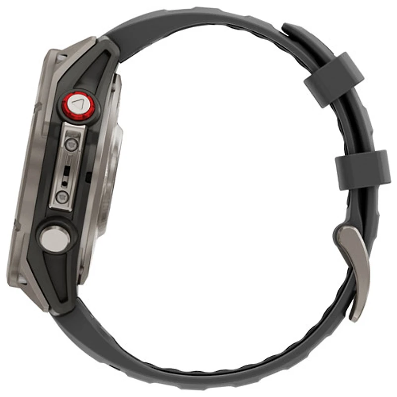 Garmin fēnix 8 Pro 47mm Sapphire AMOLED LTE + GPS Multisport Smartwatch - Titanium/Black/Pebble Grey