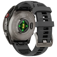 Garmin fēnix 8 Pro 47mm Sapphire AMOLED LTE + GPS Multisport Smartwatch - Titanium/Black/Pebble Grey