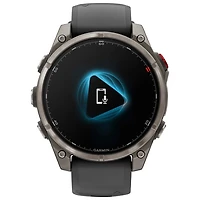 Garmin fēnix 8 Pro 47mm Sapphire AMOLED LTE + GPS Multisport Smartwatch - Titanium/Black/Pebble Grey
