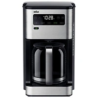 Cafetière PureFlavor de Braun - 14 tasses - Acier inoxydable/Noir