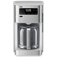 Braun PureFlavor Coffee Maker - 14-Cup - Stainless Steel/White