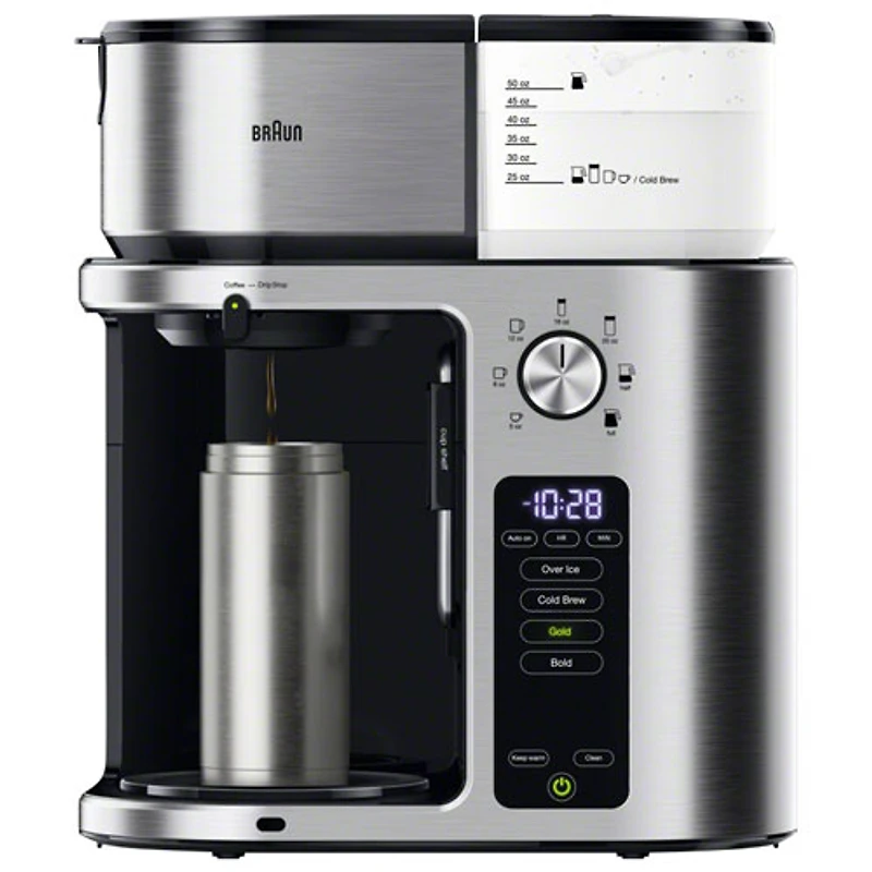 Braun MultiServe Plus Drip Coffee Maker - 10-Cup - Stainless Steel