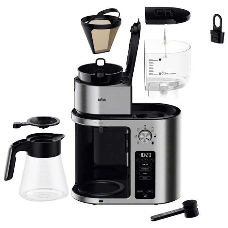 Braun MultiServe Plus Drip Coffee Maker - 10-Cup - Stainless Steel