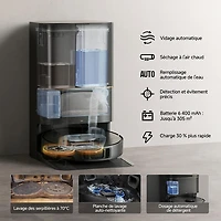 Dreame X40 Ultra Auto-Empty Robot Vacuum & Mop - Black