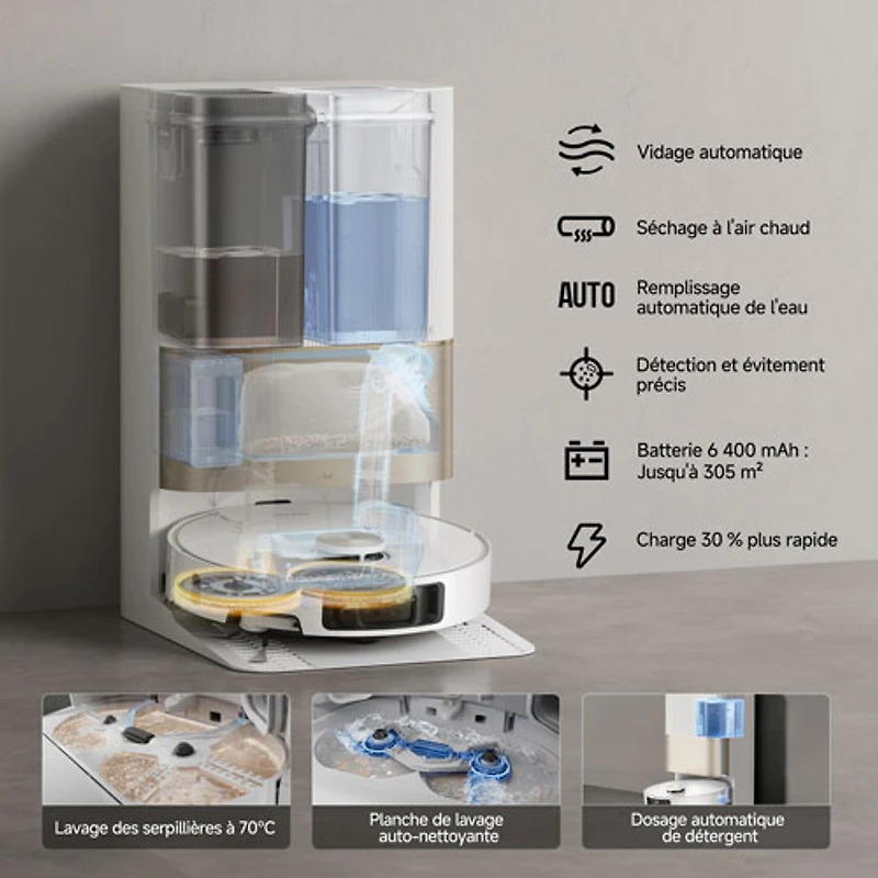 Dreame X40 Ultra Auto-Empty Robot Vacuum & Mop - White