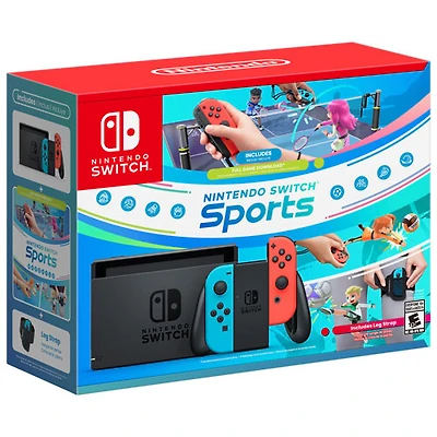 Nintendo Switch Console Bundle with Nintendo Switch Sports & Leg Strap