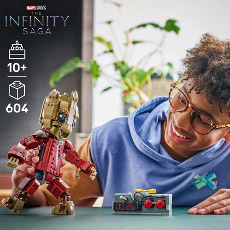 LEGO Super Heroes Marvel : Groot en combinaison de Ravageur, 604 pièces (76341)
