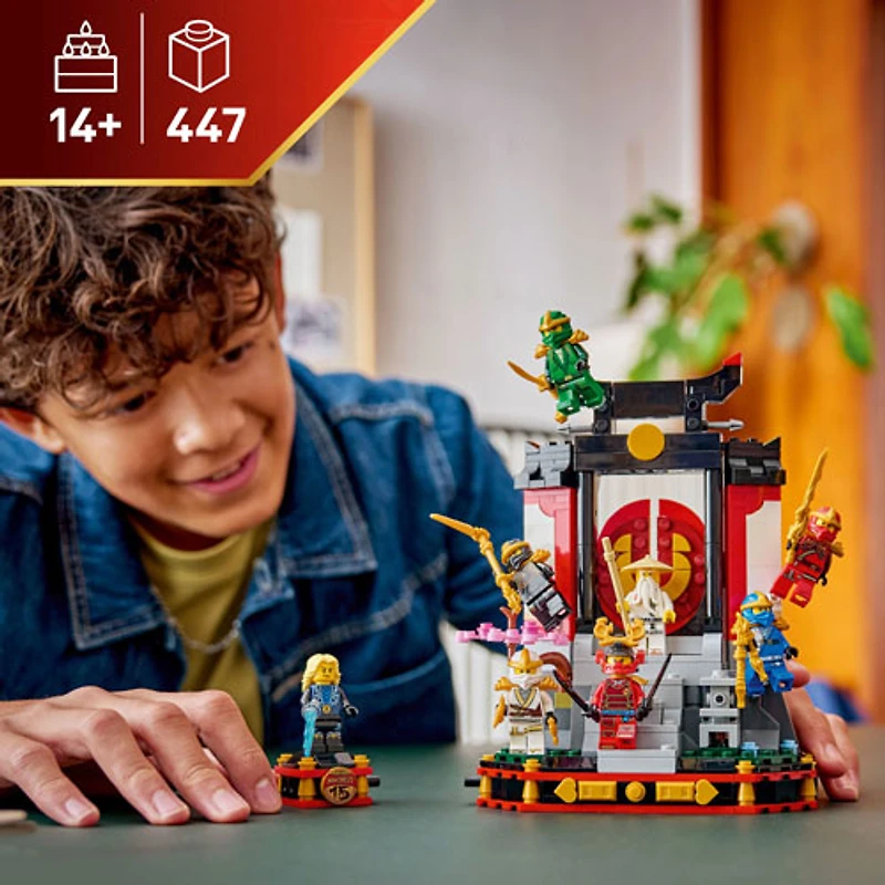 LEGO Ninjago : Le socle d'exposition de personnages ninjas - 15e anniversaire - 447 pièces (71866)