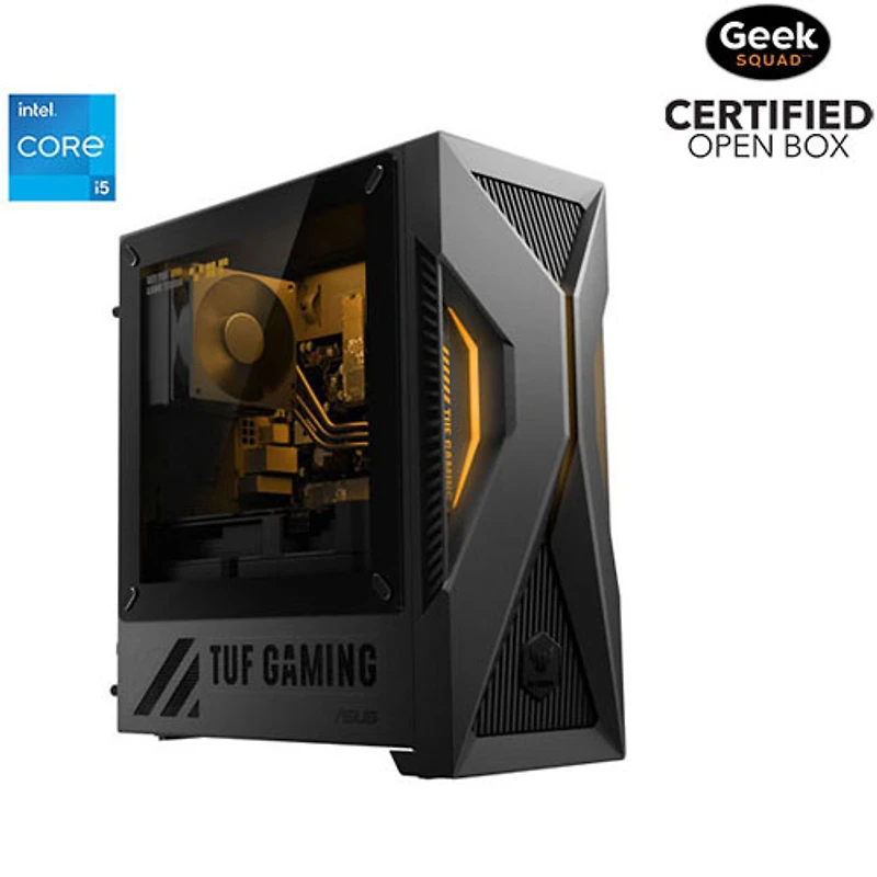 Boîte ouverte - Ordinateur de jeu TUF Gaming T500 d'ASUS - Gris éclipse solaire (Core i5-13420H d'Intel/RAM 16 Go/SSD 1 To/RTX 3050)