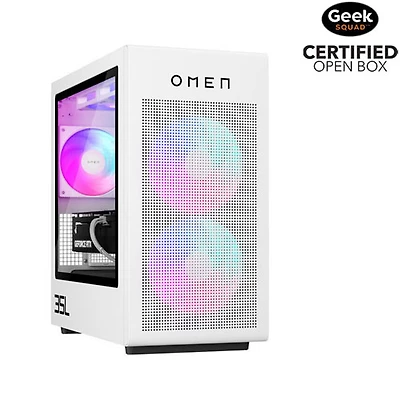 Boîte ouverte - Ordinateur de jeu Omen 35L de HP - Blanc (Ryzen 7 8700F d'AMD/RAM 32 Go/SSD 2 To/GeForce RTX 5070/Windows 11) - Exclusivité de Best Buy
