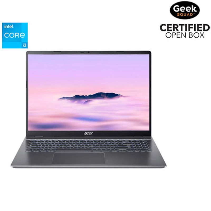Boîte ouverte - Chromebook Plus de 16 po CB516 d'Acer avec 12 mois de forfait Google AI Pro - Fer (Core i3-1315U d'Intel/RAM 8 Go/SSD 256 Go)