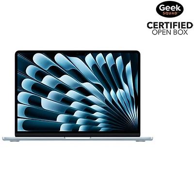 Open Box - Apple MacBook Air 13.6" w/ Touch ID (2025) - Sky Blue (Apple M4 / 24GB RAM / 512GB SSD) - English