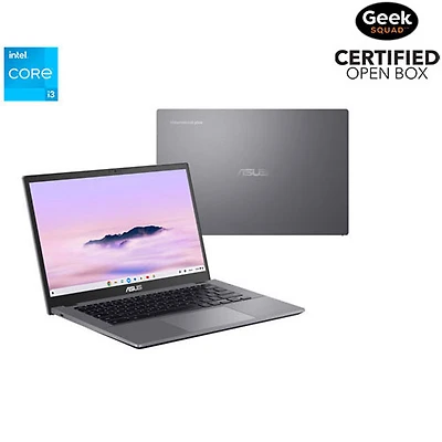Boîte ouverte - Chromebook Plus à écran tactile de 14 po CX34 d'ASUS avec 12 mois de forfait Google AI Pro (Core i3-1315U d'Intel/UFS 128 Go/RAM 8 Go)