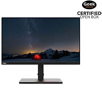 Boîte ouverte - Moniteur ACL IPS 60 Hz UHD 4K de 27 po ThinkVision de Lenovo - Noir corbeau (62CBRAR6US)