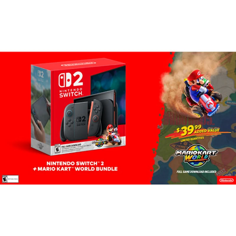 Ensemble Nintendo Switch 2 avec Mario Kart World