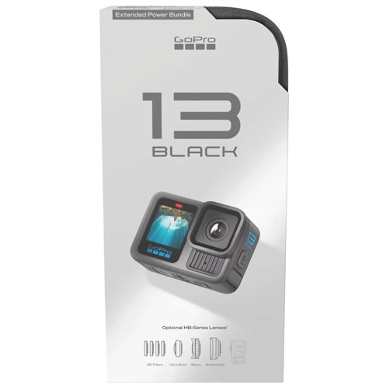 Ensemble d'alimentation prolongée de caméra 5,3K étanche pour sports et casque GoPro HERO13 Black