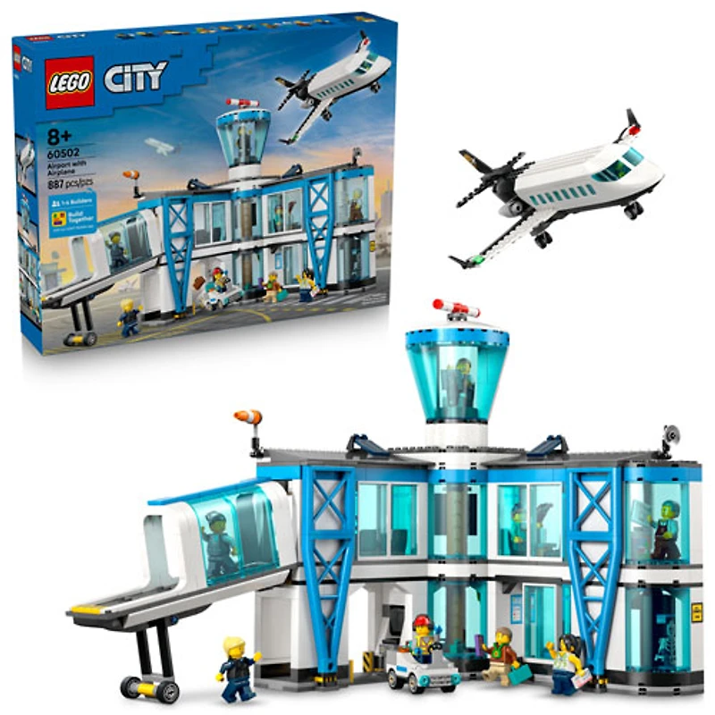 LEGO My City : L'aéroport avec avion - 887 pièces (60502)