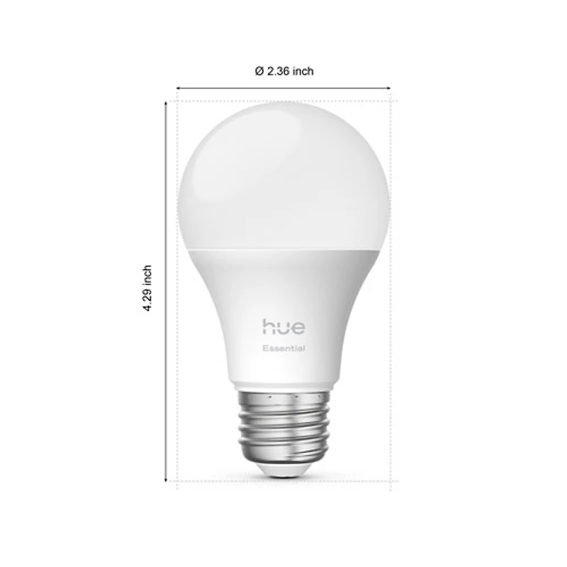 Philips Hue Essential A19 Smart LED Light Bulbs - 4 Pack - White & Colour Ambiance