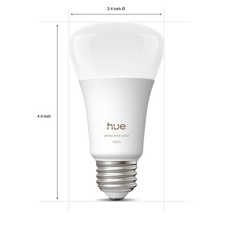 Philips Hue A19 Smart LED Light Bulb - Full - White & Colour Ambiance
