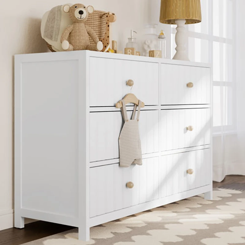 Commode à 6 tiroirs Teddi de Graco pour enfants - Blanc