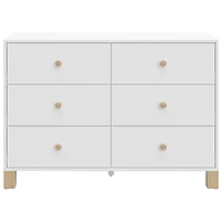 Commode à 6 tiroirs pour enfants California de Storkcraft - Blanc avec bois flotté