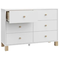 Commode à 6 tiroirs pour enfants California de Storkcraft - Blanc avec bois flotté