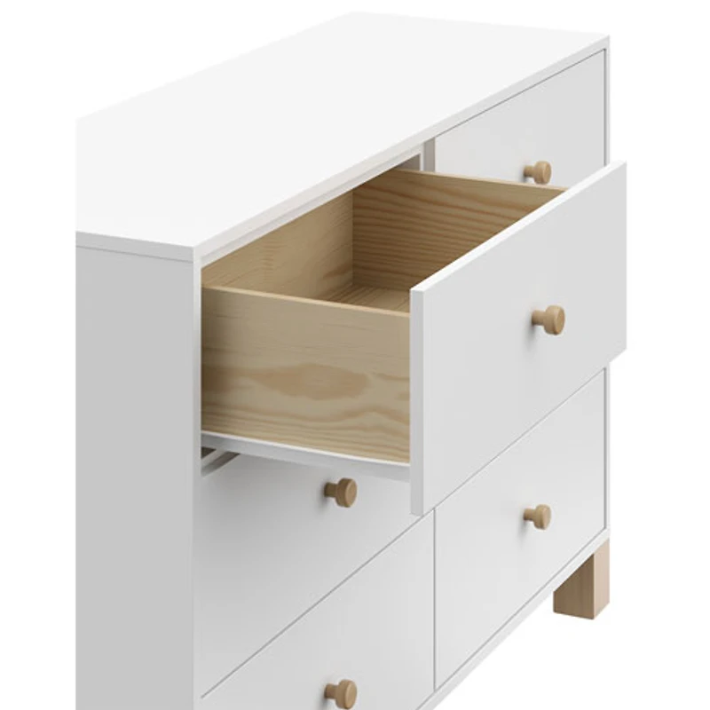 Commode à 6 tiroirs pour enfants California de Storkcraft - Blanc avec bois flotté
