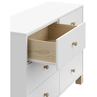 Commode à 6 tiroirs pour enfants California de Storkcraft - Blanc avec bois flotté