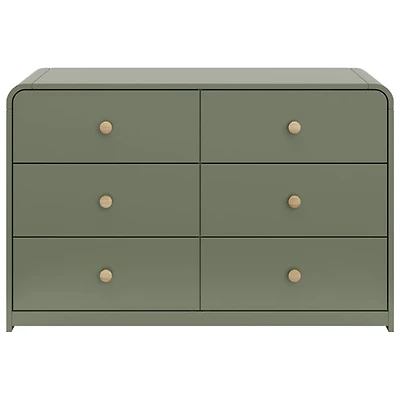 Commode à 6 tiroirs pour enfants Santos de Storkcraft - Olive