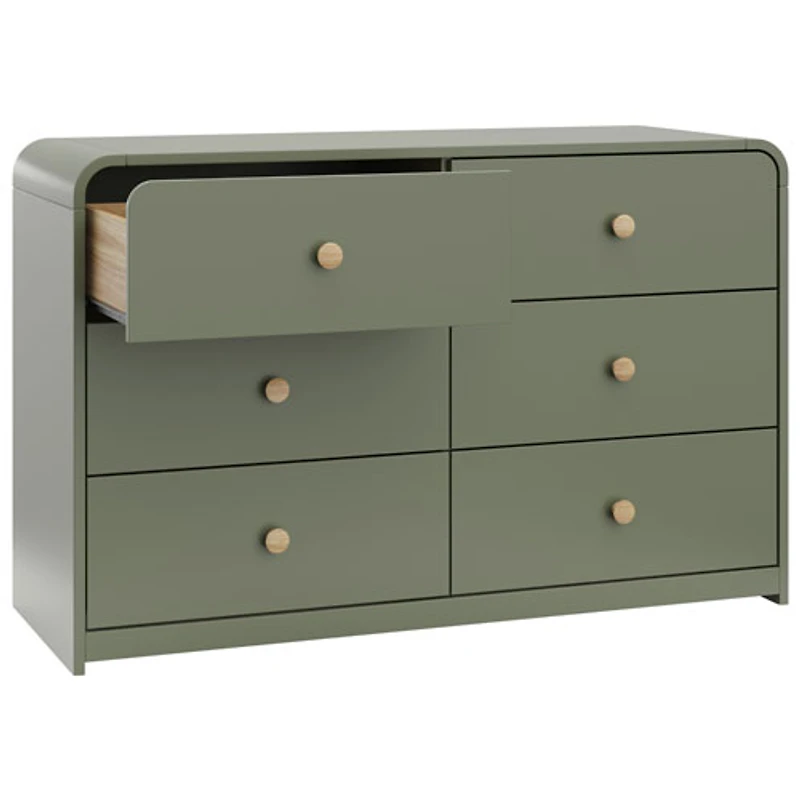 Commode à 6 tiroirs pour enfants Santos de Storkcraft - Olive