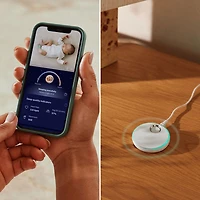 Ensemble Dream Duo d'Owlet avec interphone de surveillance Dream Sock et caméra HD 2K Dream Sight (PS03NWBCAN) - Bleu rêve