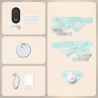 Ensemble Dream Duo d'Owlet avec interphone de surveillance Dream Sock et caméra HD 2K Dream Sight (PS03NWBCAN) - Bleu rêve