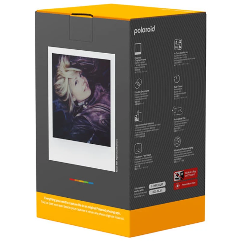 Appareil photo instantané Flip de Polaroid avec films - Noir