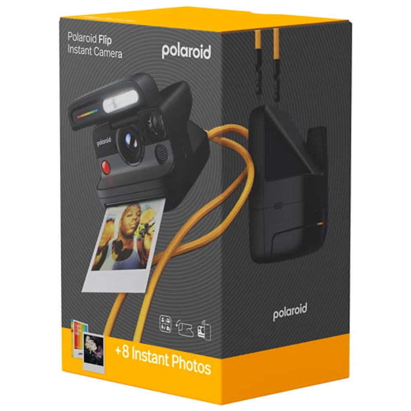 Appareil photo instantané Flip de Polaroid avec films - Noir