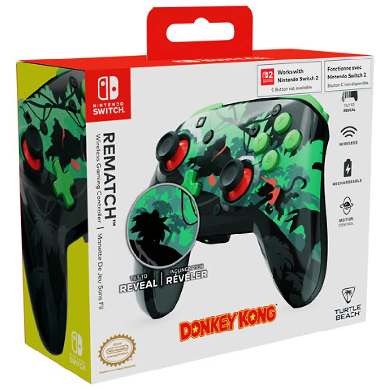 Manette de jeu sans fil Rematch de Turtle Beach pour Nintendo Switch/Switch 2 - Donkey Kong