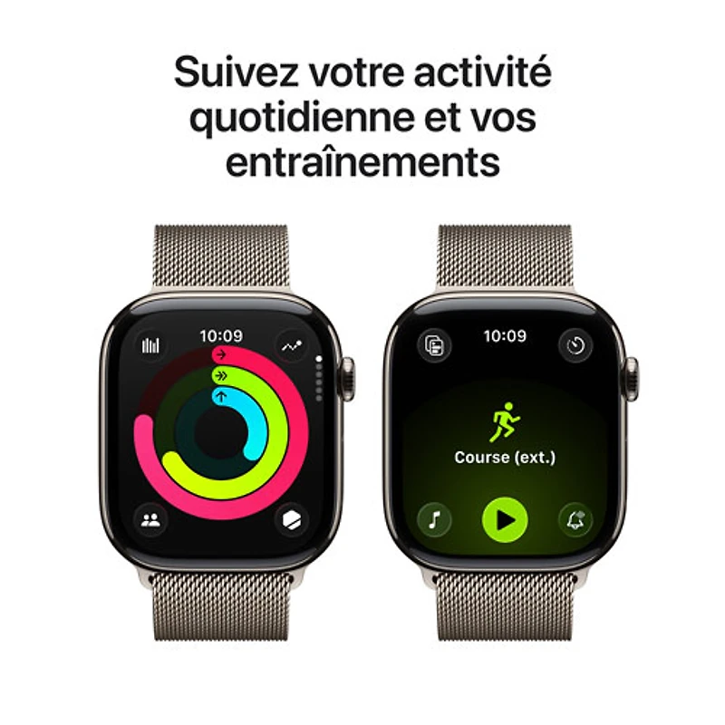 Apple Watch Series 11 (GPS + Cellular) 46mm Natural Titanium Case with Natural Milanese Loop