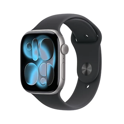 Apple Watch Series 11 (GPS) 46mm Space Grey Aluminum Case with Black Sport Band