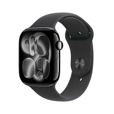 Apple Watch Series 11 (GPS) 42mm Jet Black Aluminum Case with Black Sport Band