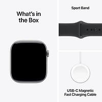 Apple Watch Series 11 (GPS) 42mm Space Grey Aluminum Case with Black Sport Band