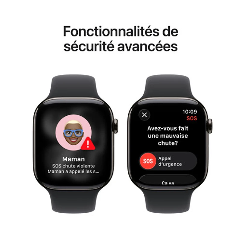 Apple Watch Series 11 (GPS + Cellular) 46mm Slate Titanium Case with Black Sport Band