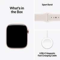 Apple Watch Series 11 (GPS) 46mm Rose Gold Aluminum Case with Light Blush Sport Band
