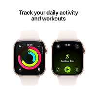 Apple Watch Series 11 (GPS) 46mm Rose Gold Aluminum Case with Light Blush Sport Band