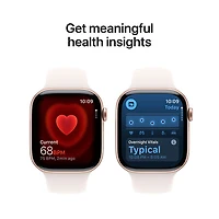 Apple Watch Series 11 (GPS) 46mm Rose Gold Aluminum Case with Light Blush Sport Band